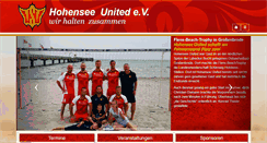 Desktop Screenshot of hohensee-united.de