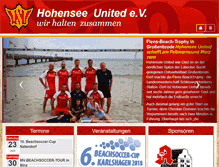 Tablet Screenshot of hohensee-united.de